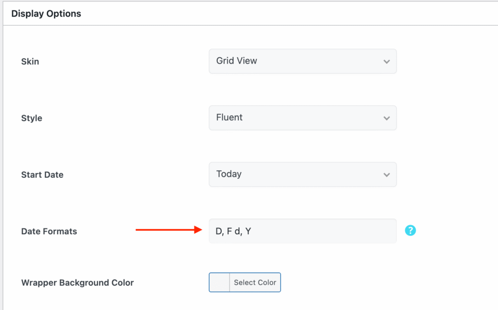 fluent date format - Fluent View Layouts Addon