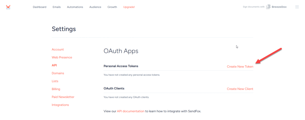 Sendfox - MEC Integrations