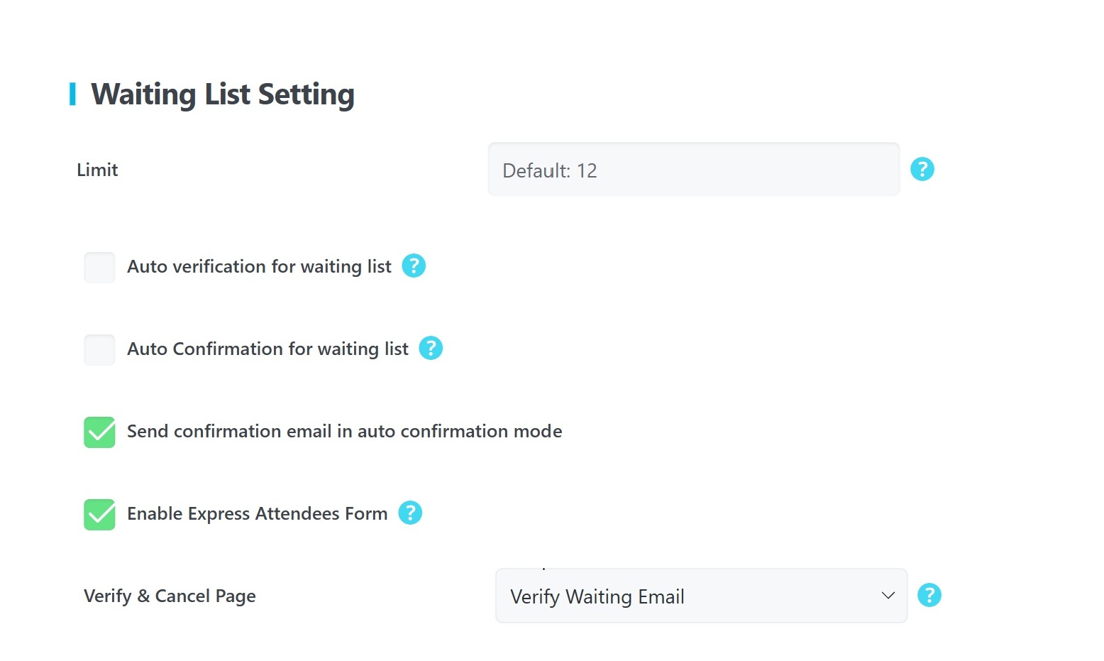 1 - Waiting List Addon Waiting List Addon