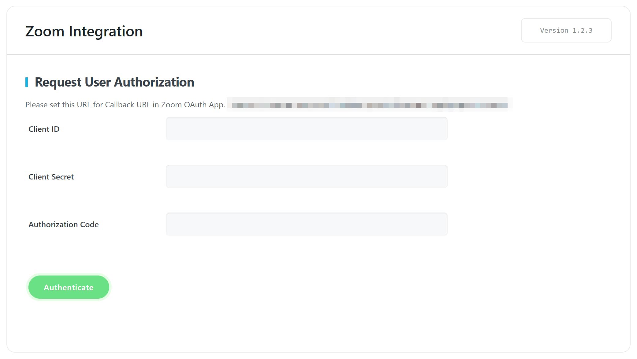 Zoom Integration Addon