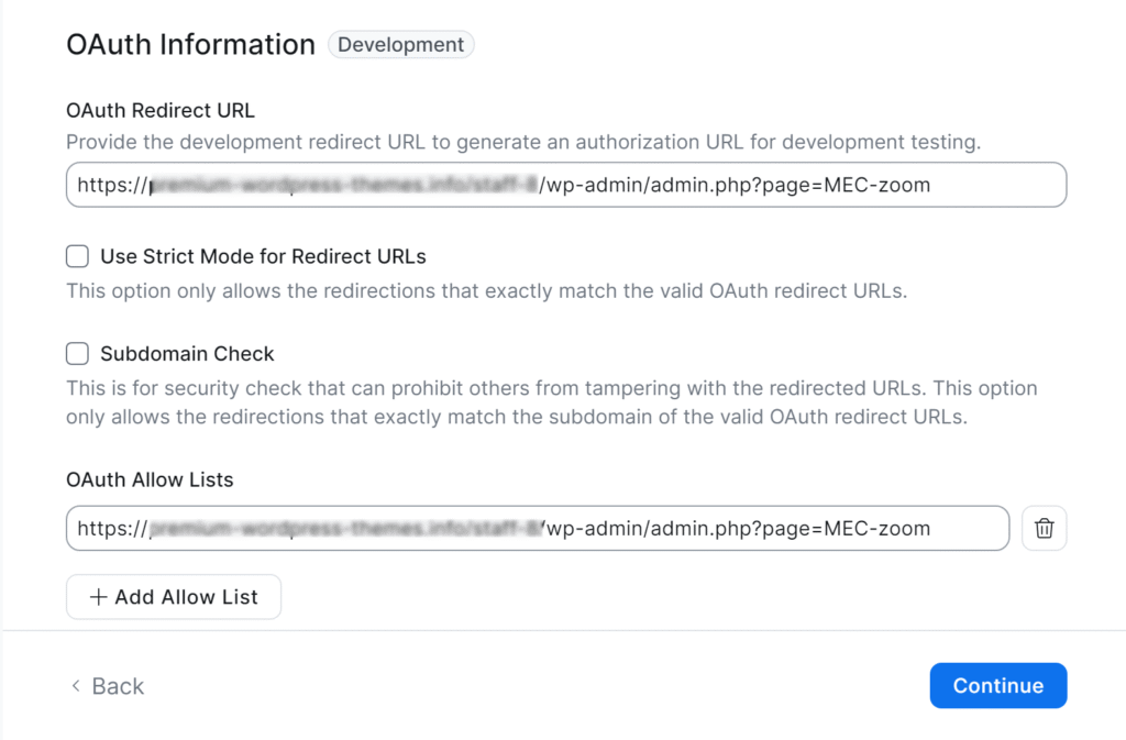 Zoom Integration Addon