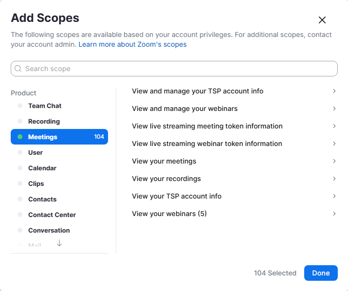 Zoom Integration Addon