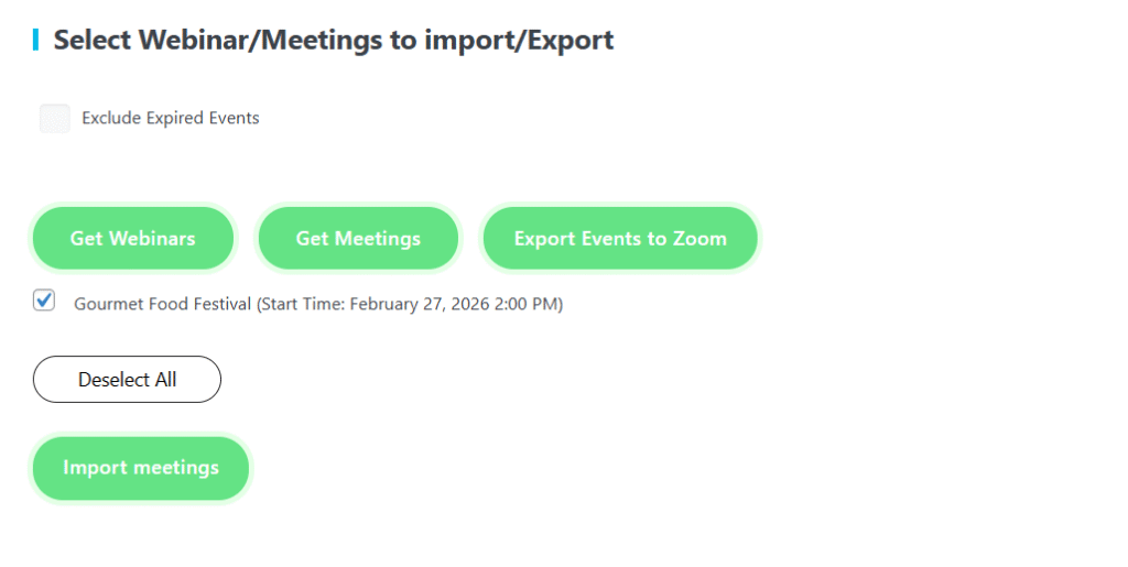 Zoom Integration Addon