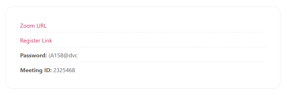 Zoom Integration Addon