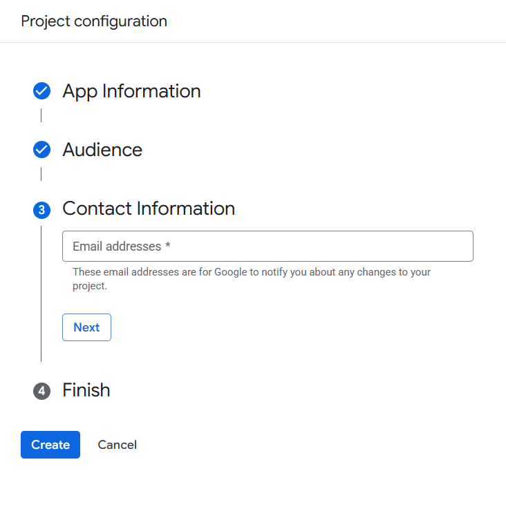 Creating Google Calendar API Key