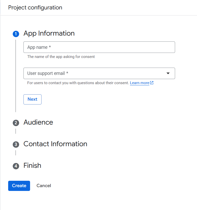 Creating Google Calendar API Key