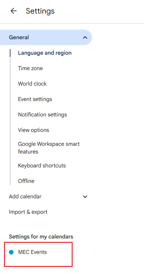 Creating Google Calendar API Key