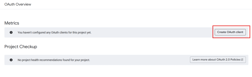 Creating Google Calendar API Key