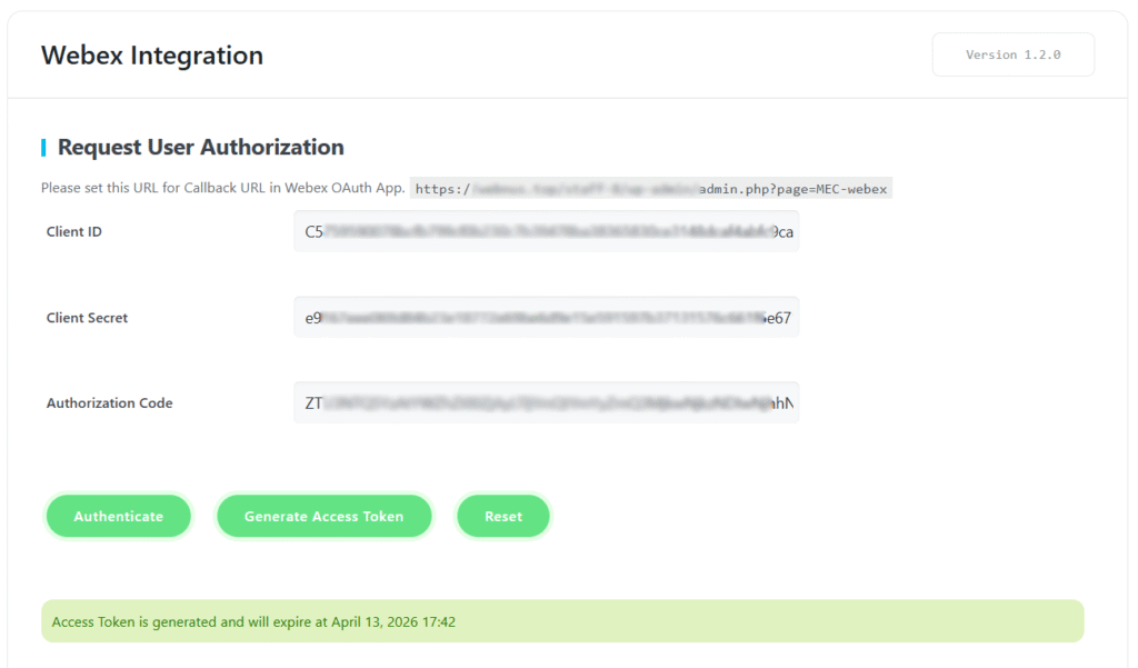 9 - Webex Integration Addon