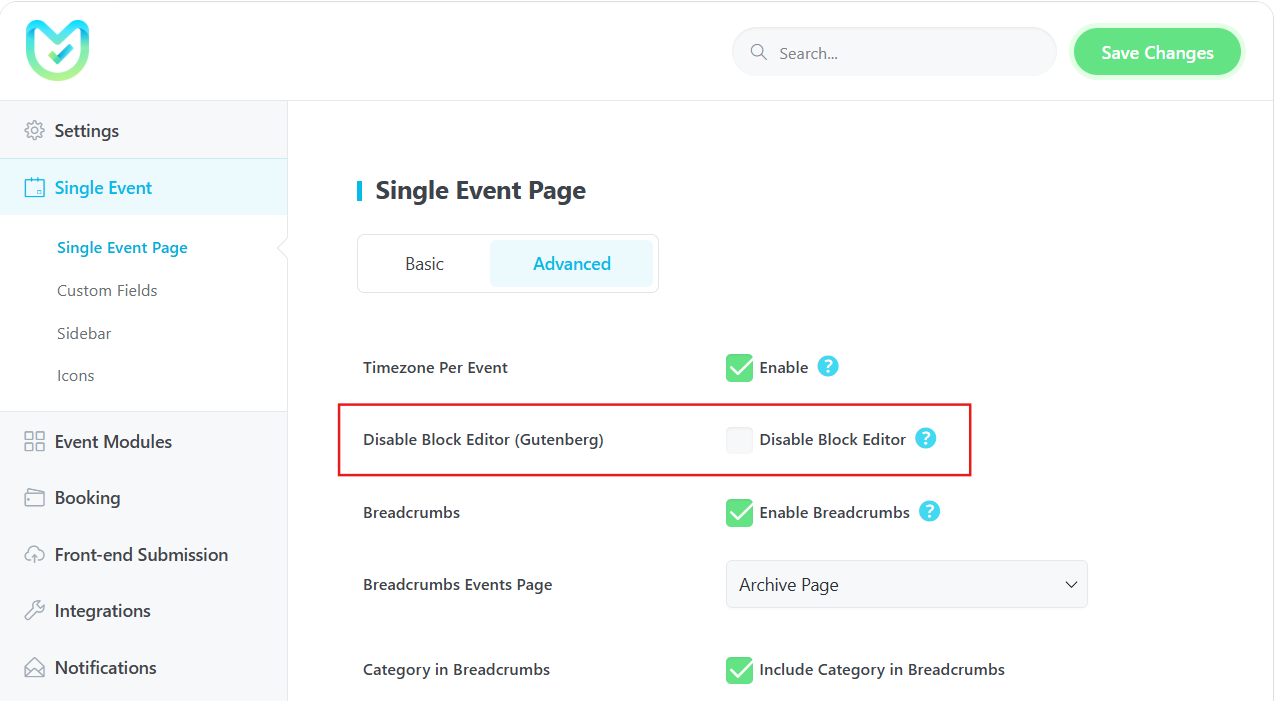 Gutenberg Single Builder Addon - MEC Knowledgebase