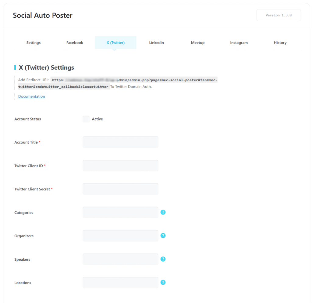 Social Auto Poster Addon