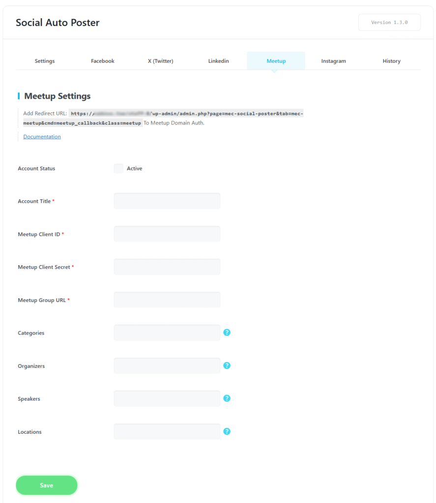 Social Auto Poster Addon