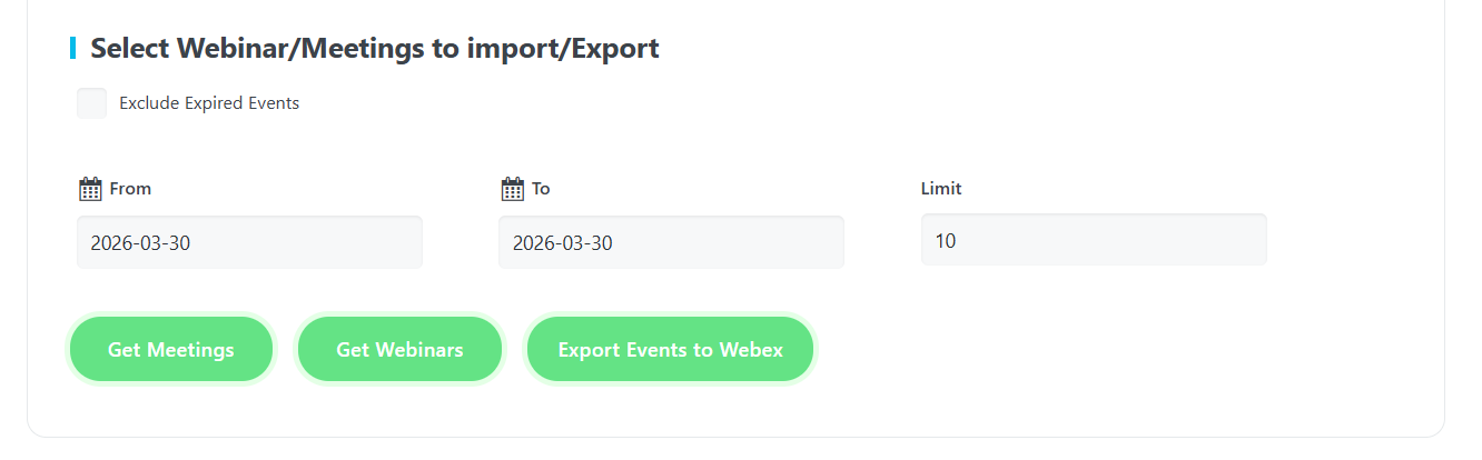Webex Integration Addon