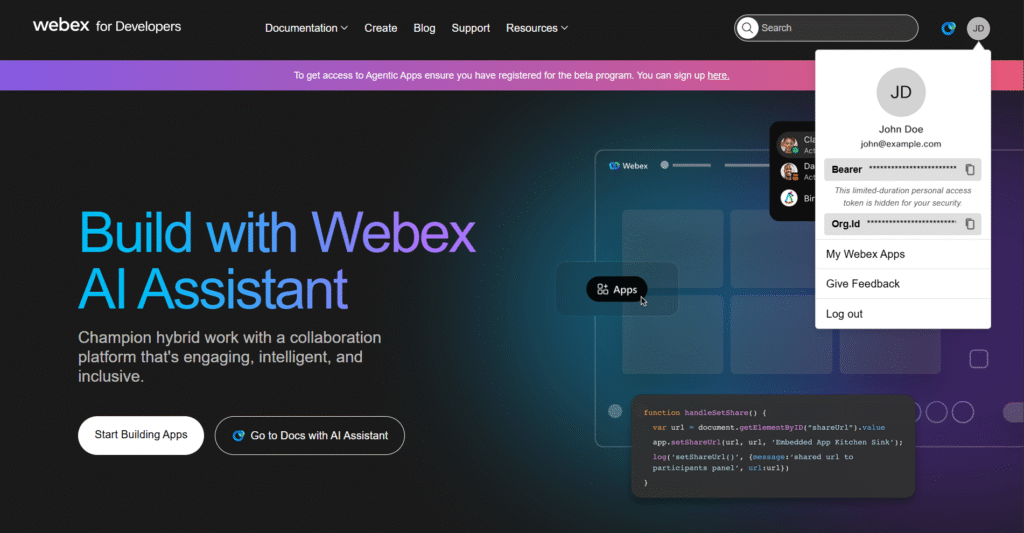 Webex Integration Addon