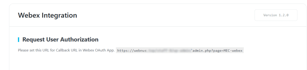 Webex Integration Addon