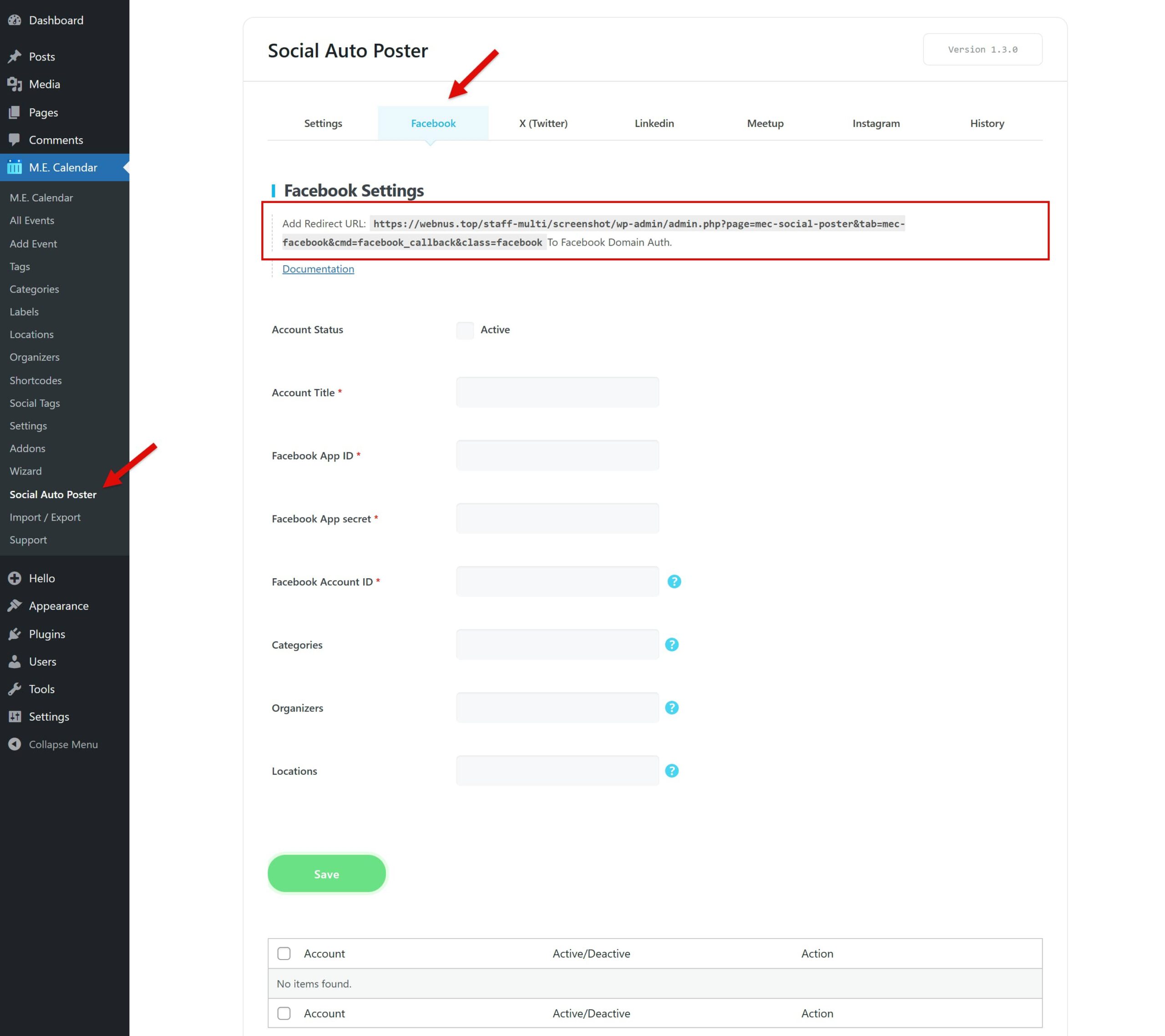 Social Auto Poster Addon