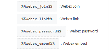 Webex Integration Addon