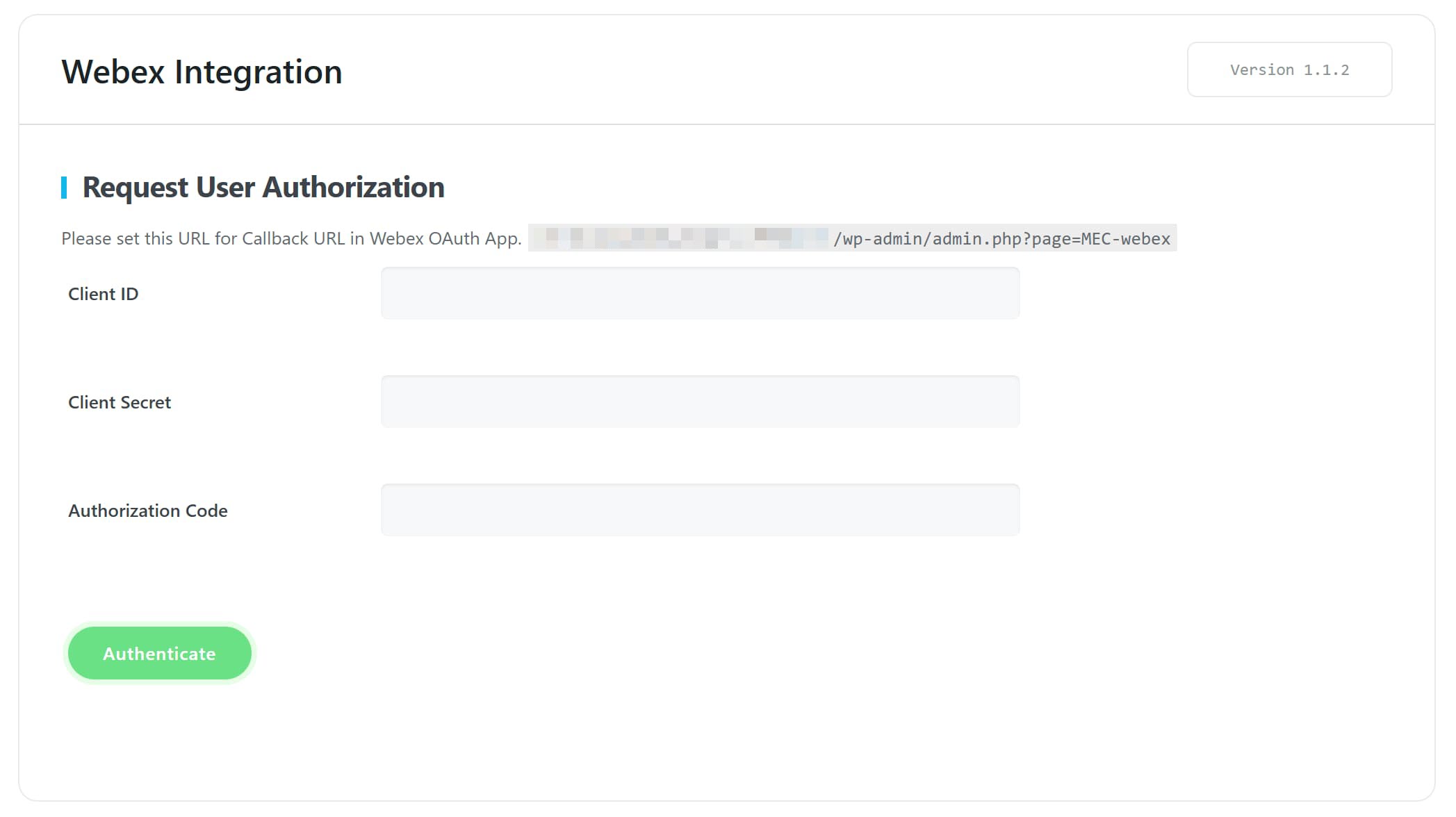 Webex Integration 2 - Webex Integration Addon Webex Integration Addon
