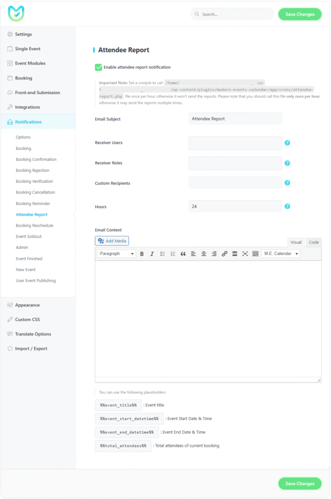 attendee report - Event Notifications attendee report - Event Notifications
