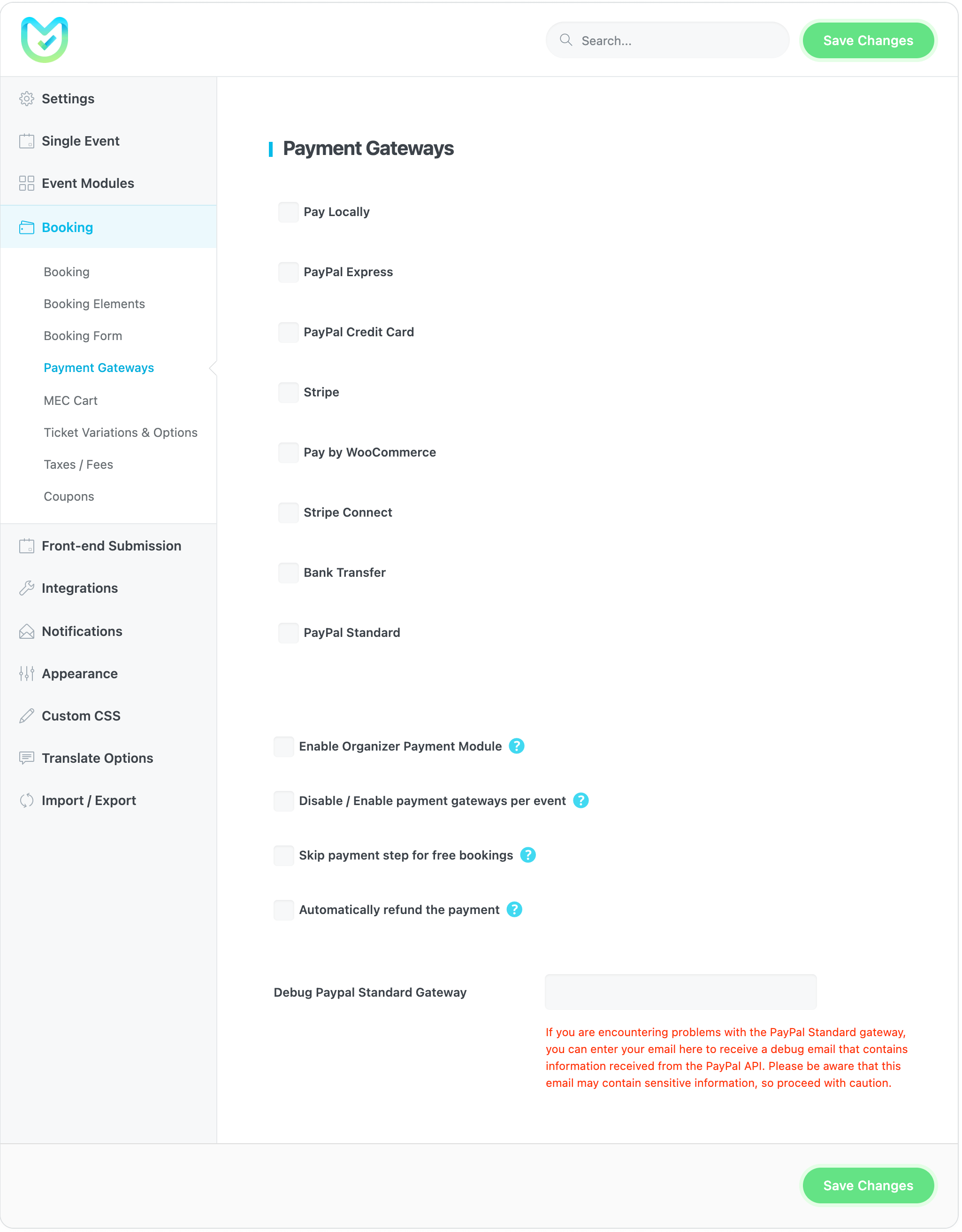 108 mec booking system - Add a Booking System Payment