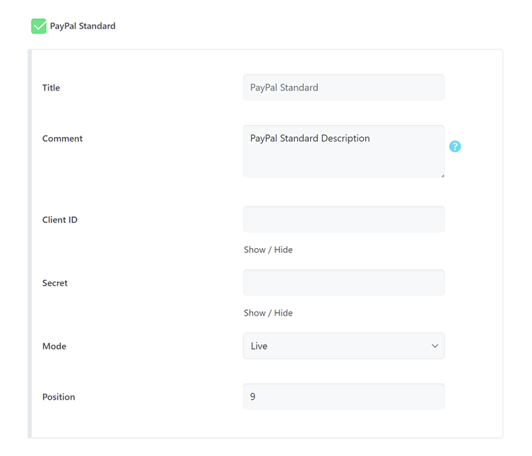 mec booking payment gateways paypal standard - Booking Settings