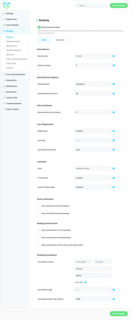 Add a Booking System - MEC Knowledgebase