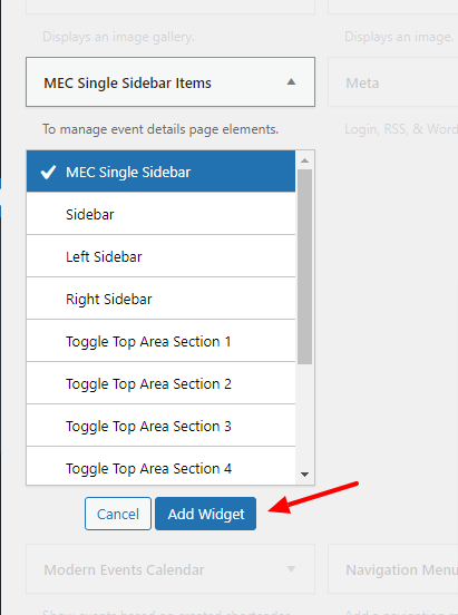 MEC Single Sidebar