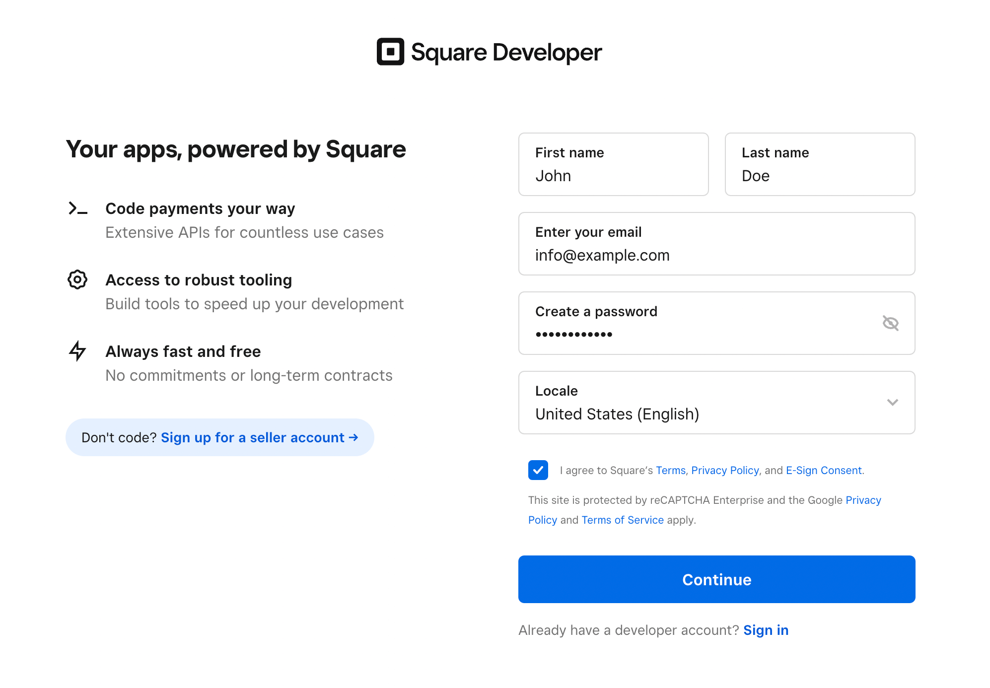 Square Payment Addon
