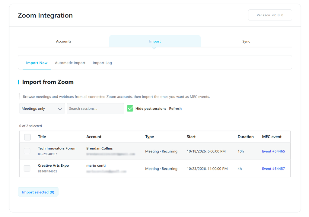 Zoom 6 | Complemento de integración Mec para Zoom MEC Zoom Complemento de integración
