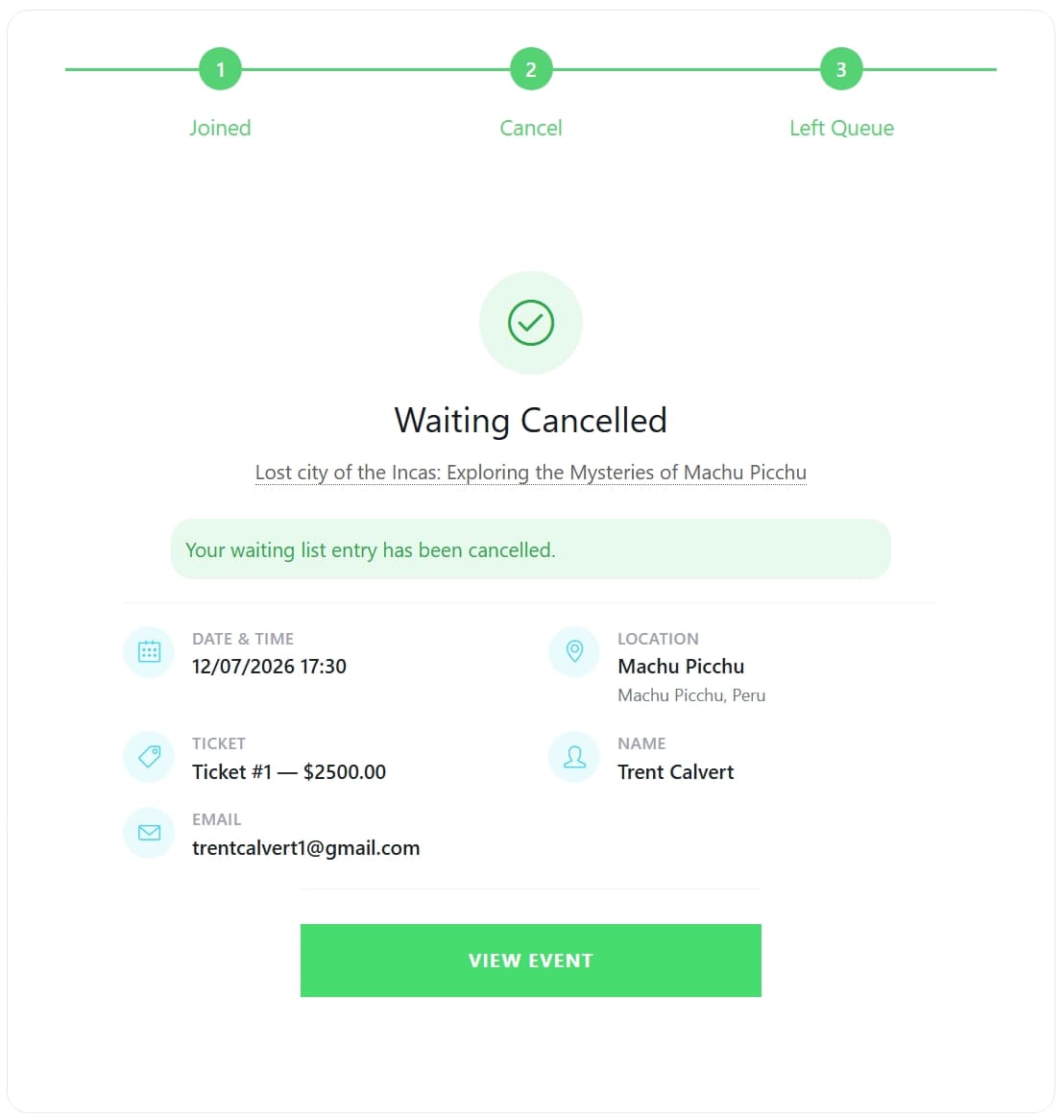 Liste 6 | Waiting List Addon Waiting List Addon