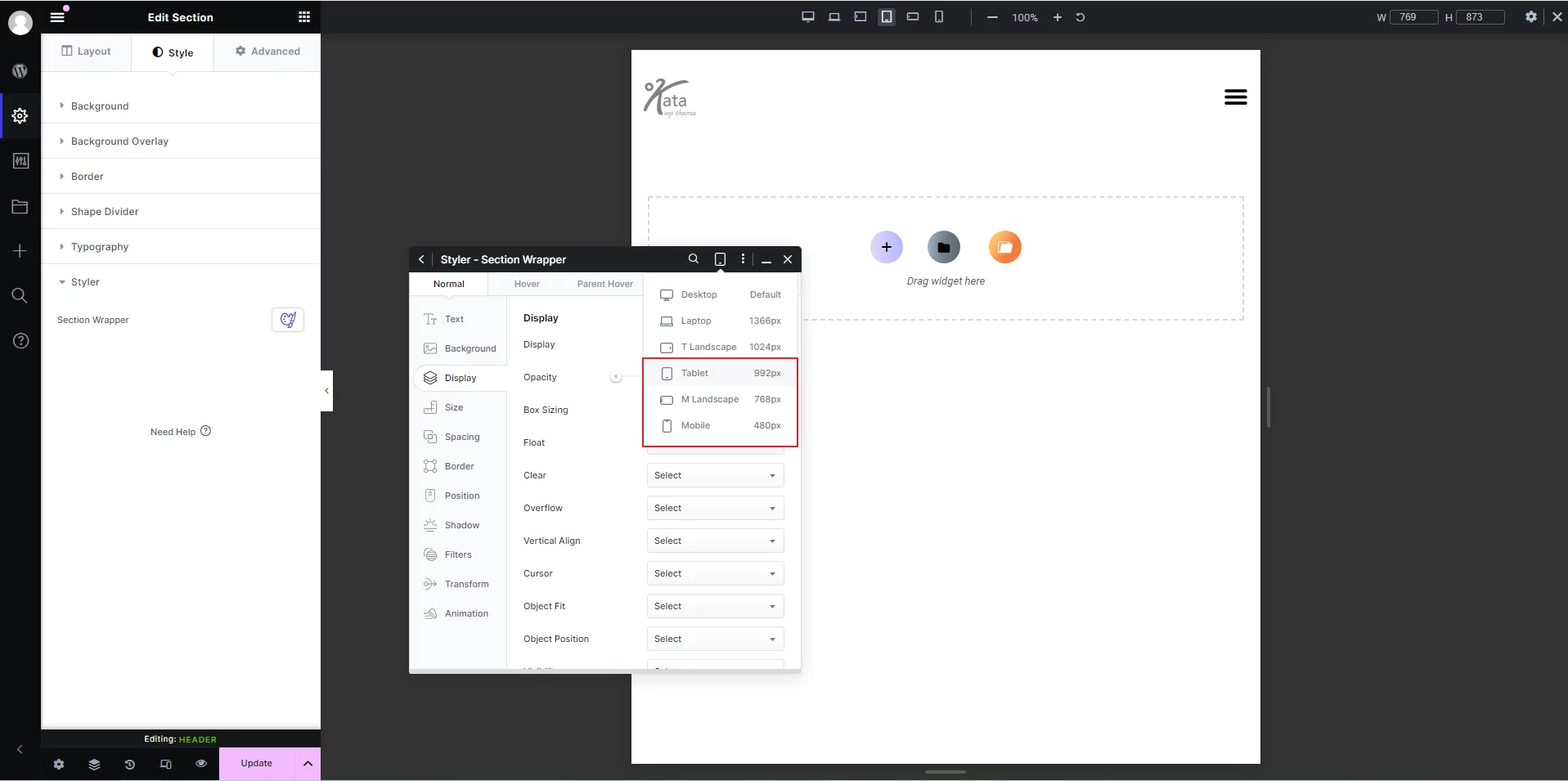 Comment concevoir un menu adaptatif