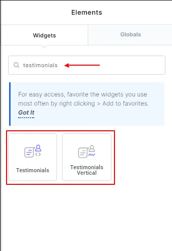Testimonial-Option
