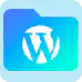 Media folder plugin icon with the WordPress logo