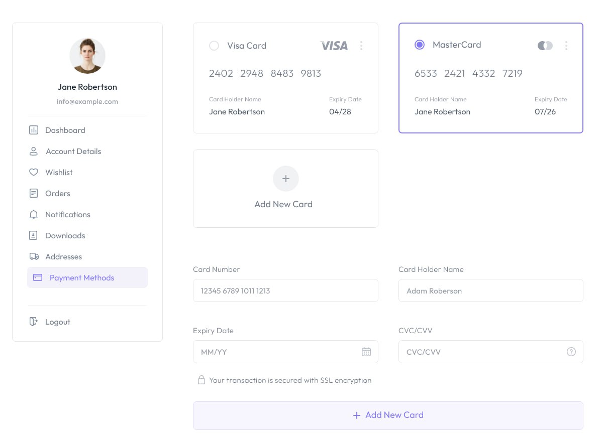 Create a WooCommerce My Account page