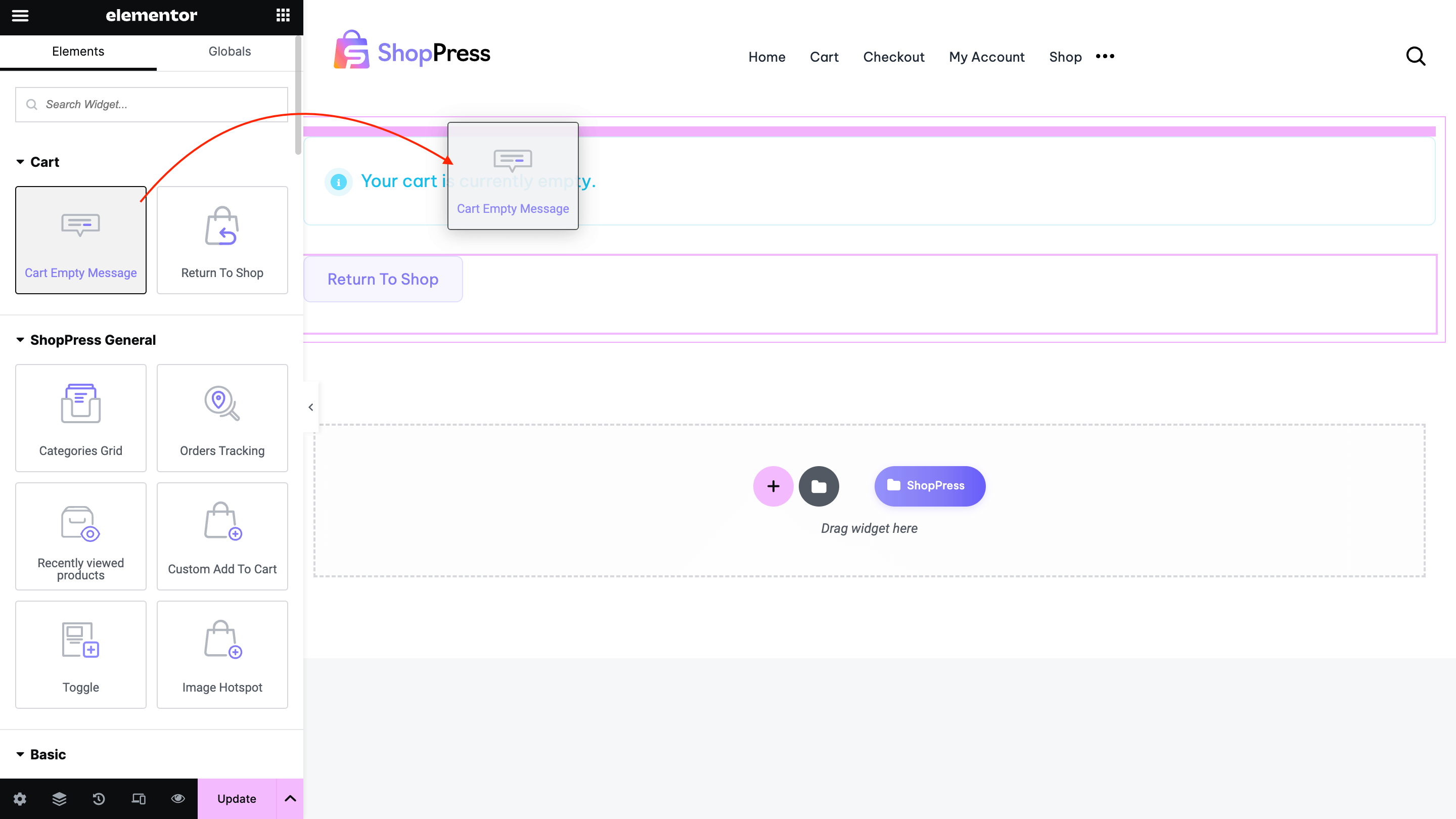 WooCommerce Empty Cart Page