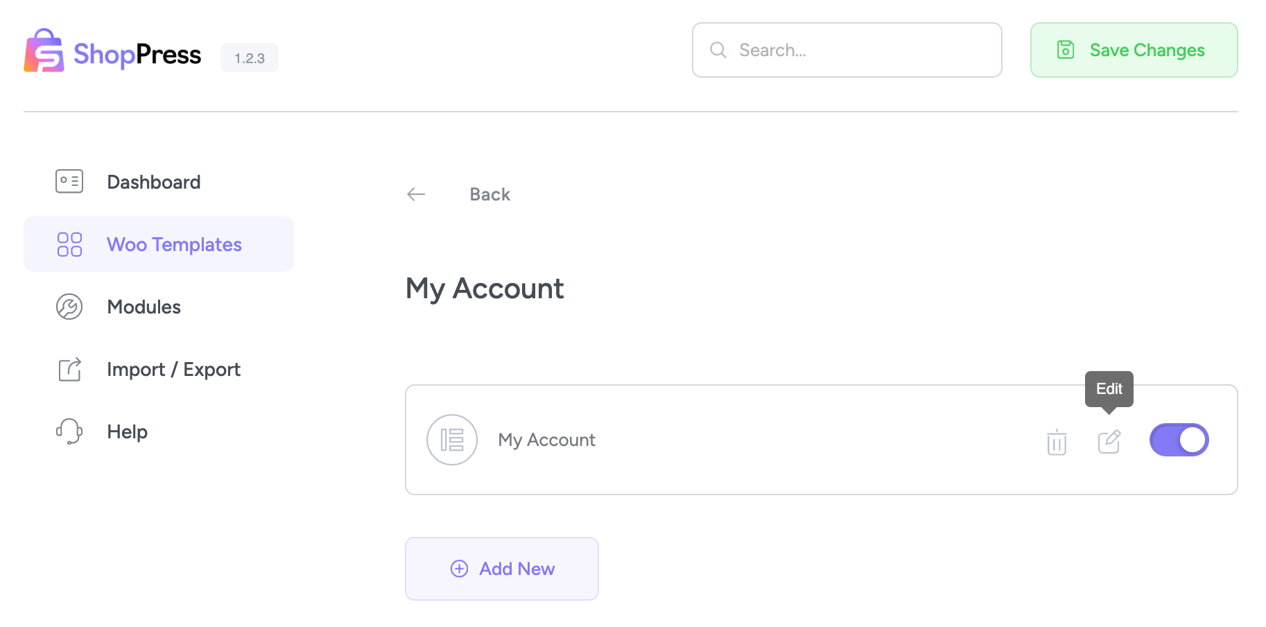 WooCommerce My Account Page