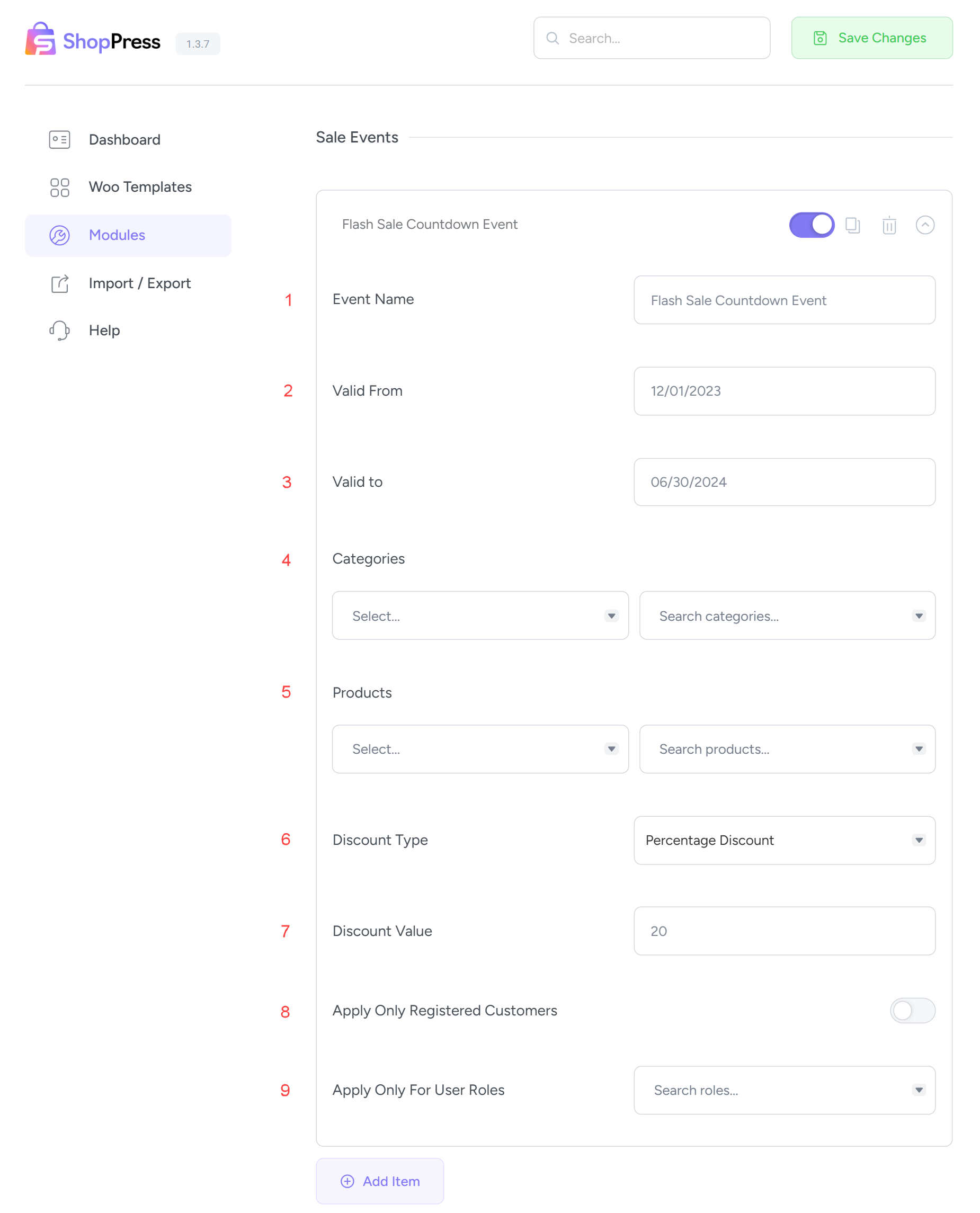 Flash Sale Countdown