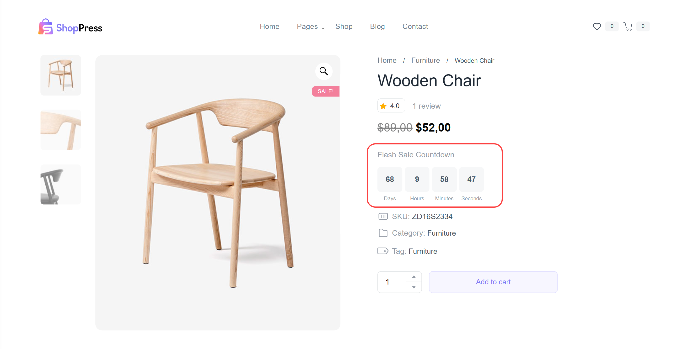 Flash Sale Countdown