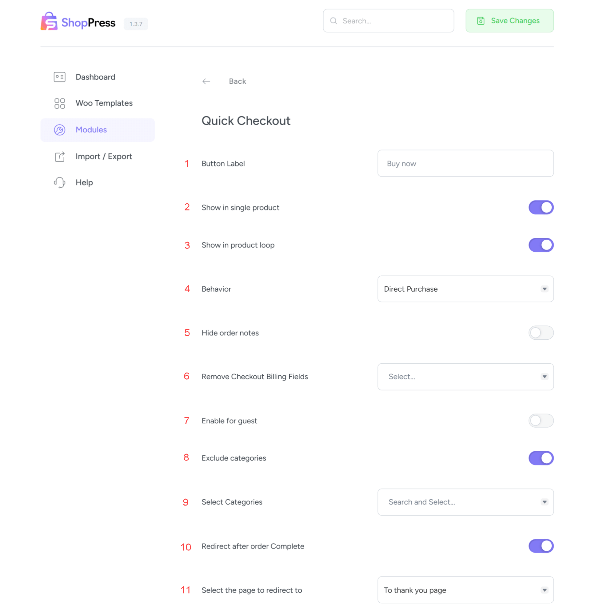 WooCommerce Quick Checkout