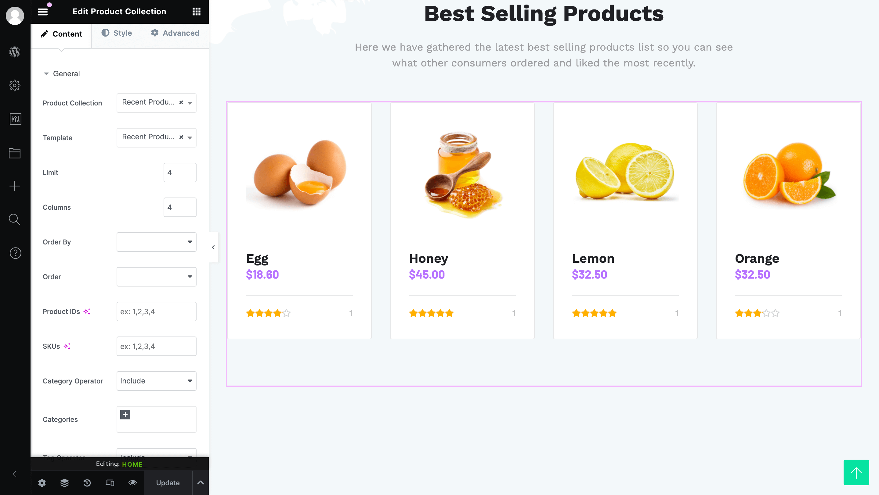 WooCommerce Products Loop Page