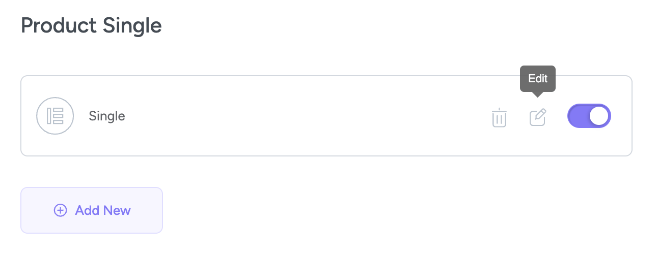 Single Product template
