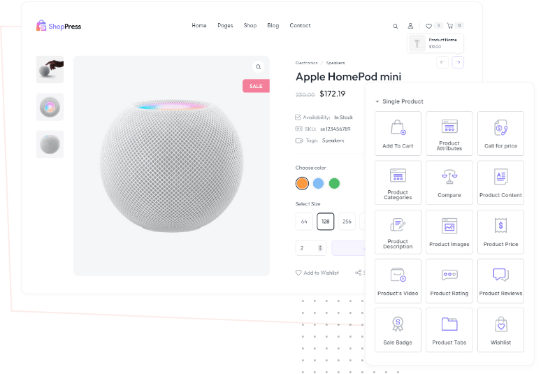 Product Single Builder
