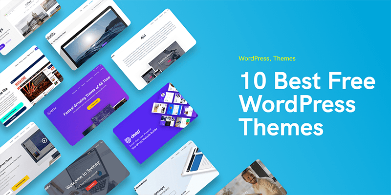 Install wordpress with a free theme only best