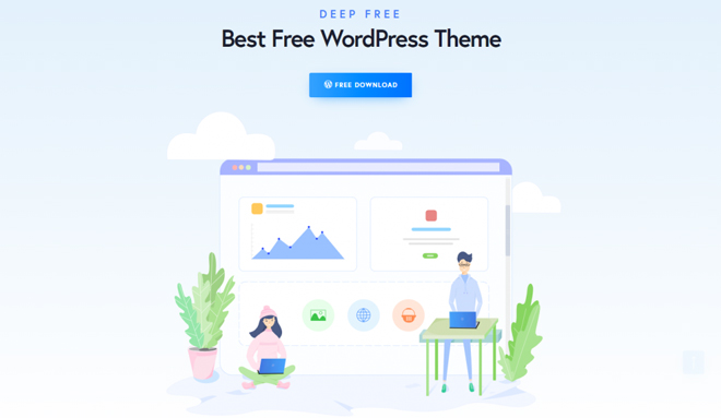 free wordpress theme - Deep theme