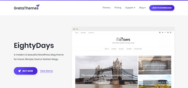 EightyDays Lite Theme | Best Free WordPress Themes