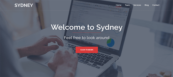 Sydney free WordPress theme demo