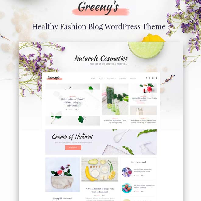 Greeny's WordPress theme