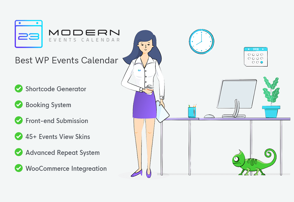 modern event calendar