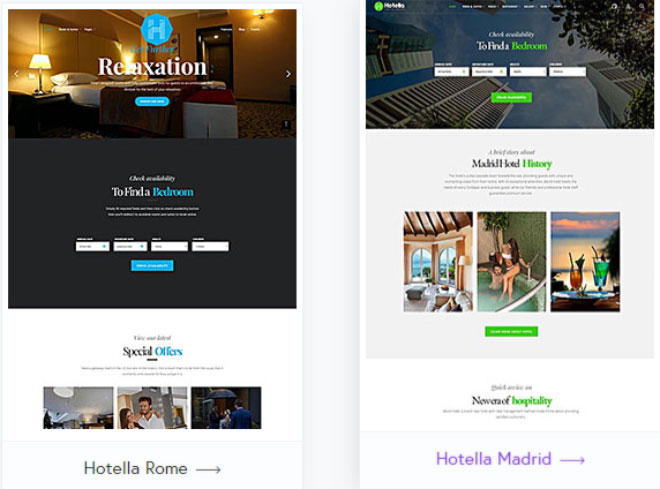 hotel website - Hotel WordPress Theme
