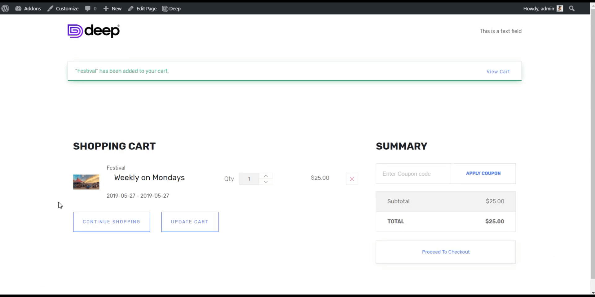 WooCommerce Einkaufswagen | Modern Events Calendar